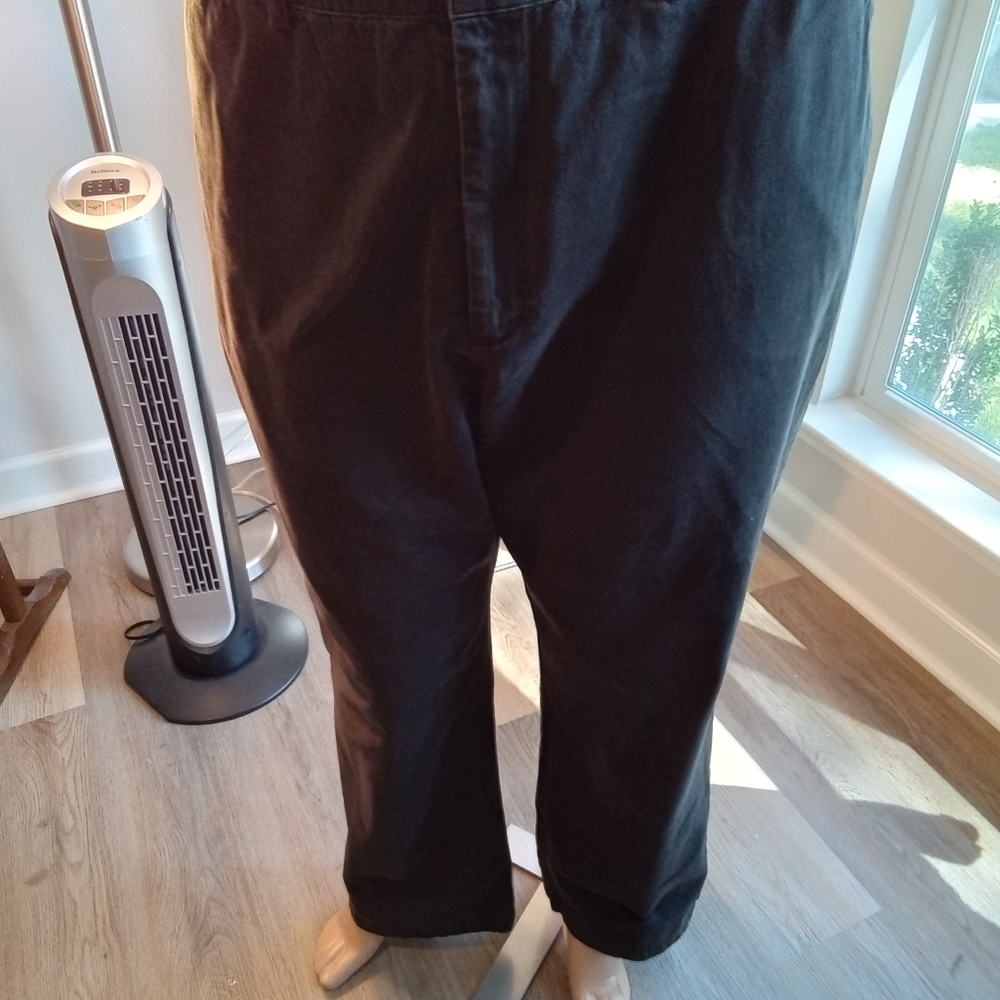 Lauren Ralph Lauren Plus Size 20W Black Chino Straight Leg Pants